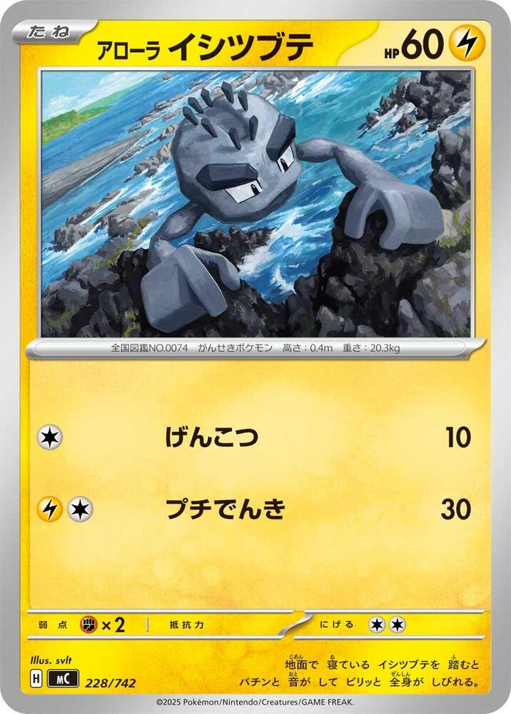 Alolan Geodude Pokemon card – 228/742