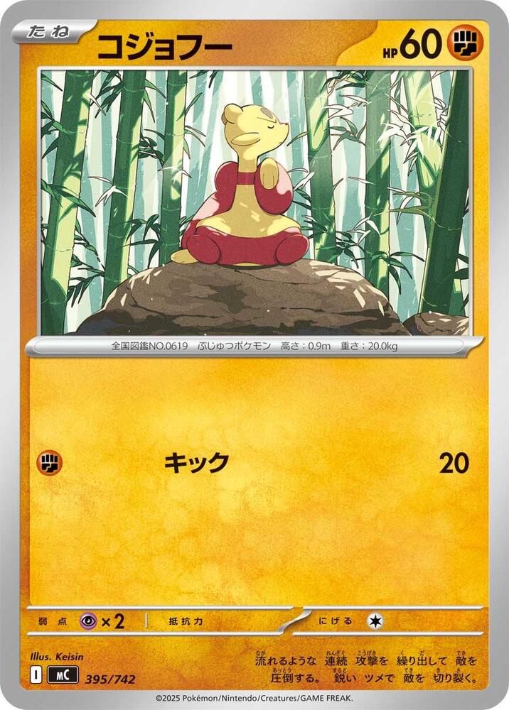 Mienfoo Pokemon card – 395/742