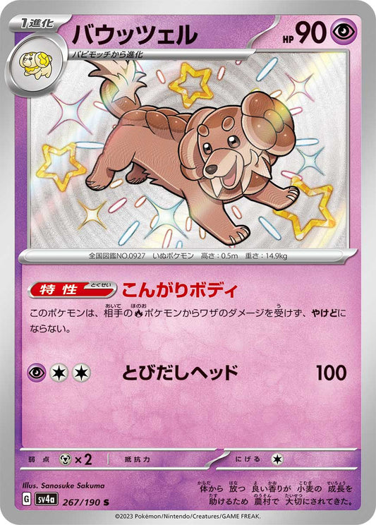 Dachsbun Pokemon card – SV4a: Shiny Treasure ex 267/190