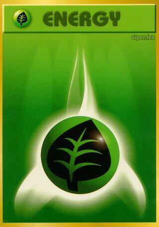 Grass Energy Pokemon card
