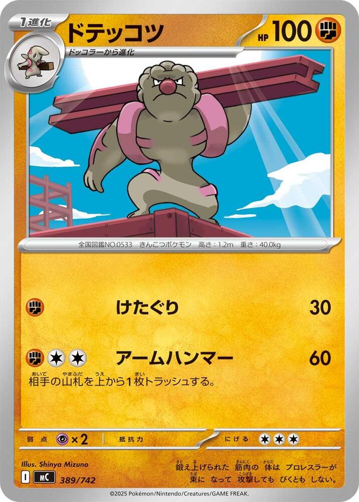 Gurdurr Pokemon card –  389/742